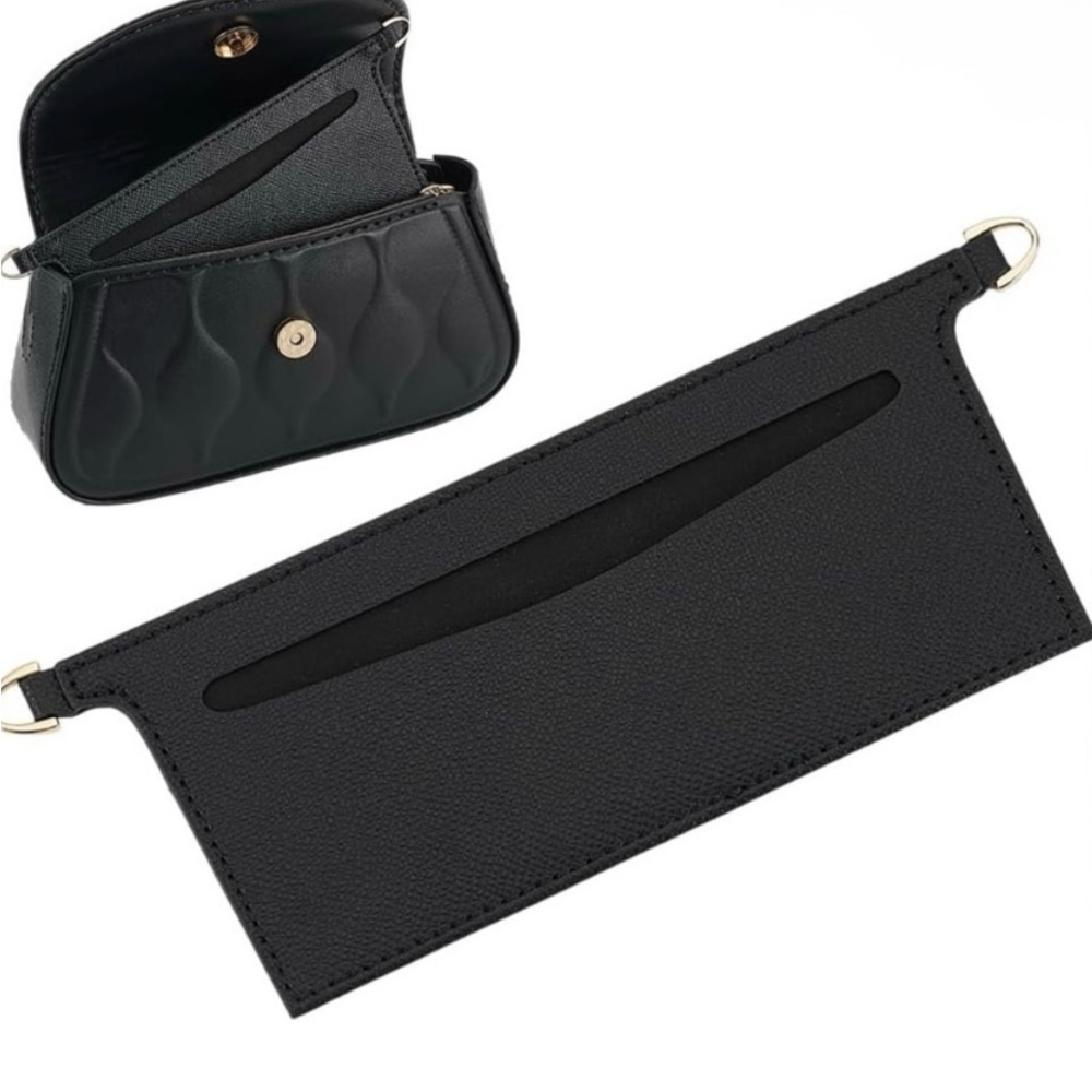 Leather Wallet & Bag Insert Black